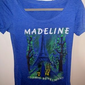 Madeline Tshirt Modcloth Bookprint rare L blue